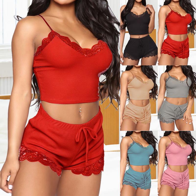 Women’s Lightweight Solid Color Cami Pajamas
