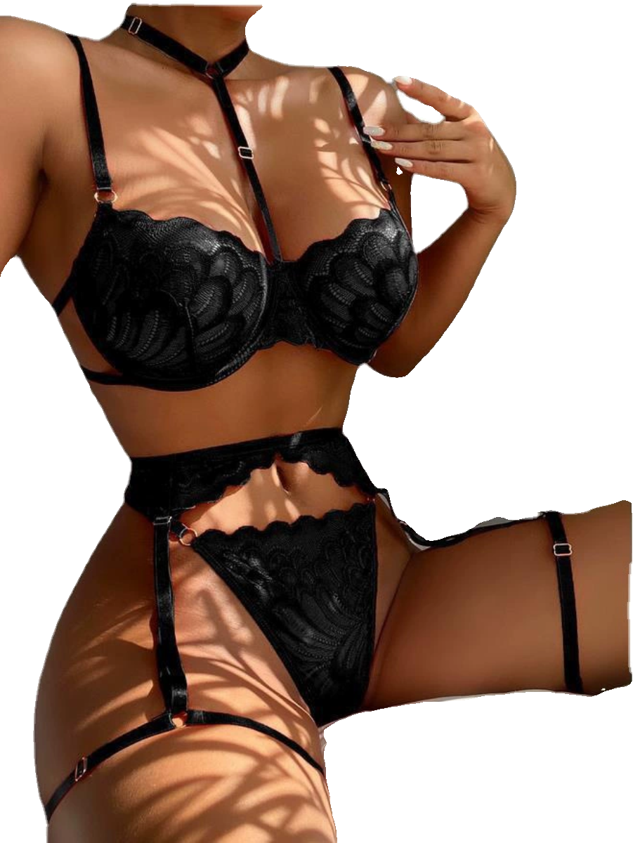 Three-piece lingerie set